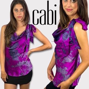 CAbi 100% Silk Fit To Be Tied Blouse Style 102 XS